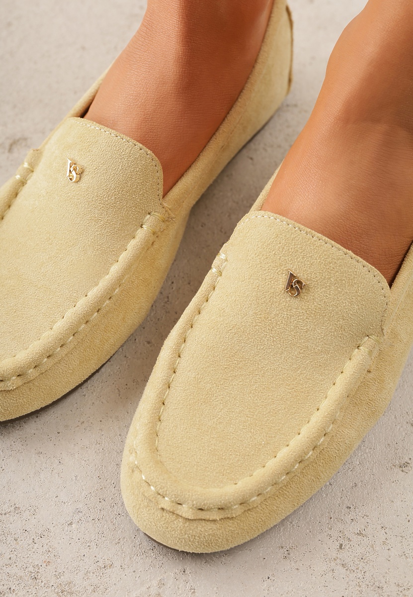 Żółte Mokasyny VICES z Wkładką ze Skóry Naturalnej i Metalicznym Elementem Alcimene 3