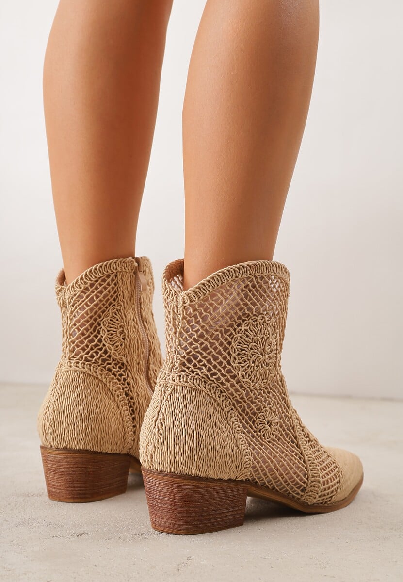 Botine Azinessa Bej închis 3