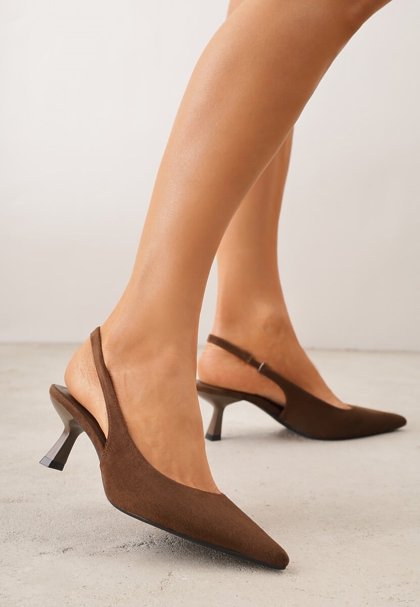 Ciemnobrązowe Czółenka Slingback VICES na Kaczuszce Anatera 2