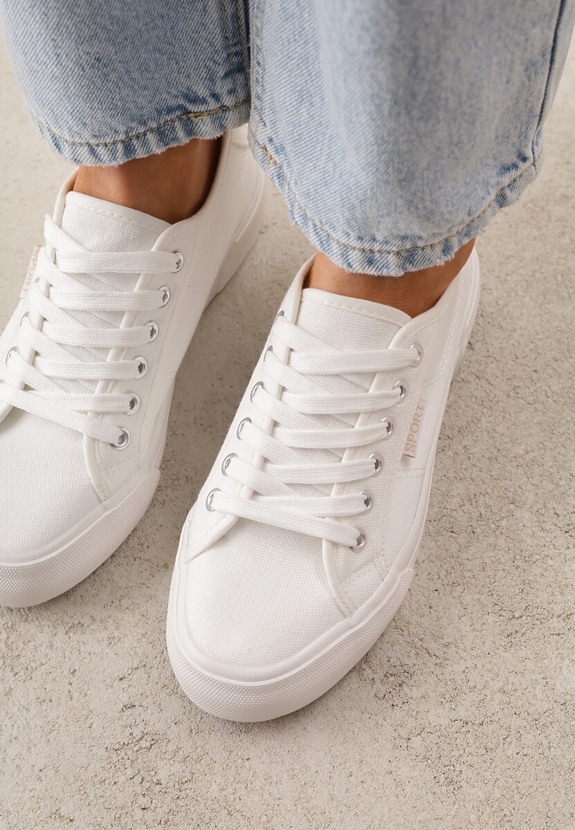 Białe Trampki VICES z Napisem Rioselle 3