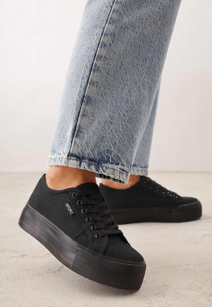 Czarne Basicowe Trampki VICES w Minimalistycznym Stylu Riosanne 2