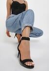 Czarne Sandały Kendall + Kylie Shiny Leather