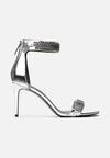 Srebrne Sandały Kendall + Kylie Shiny Leather