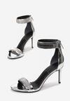 Srebrne Sandały Kendall + Kylie Shiny Leather