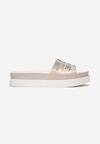 Beżowe Klapki Kendall + Kylie Gleaming