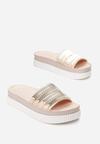 Beżowe Klapki Kendall + Kylie Gleaming