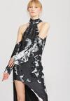 Czarno-Srebrna Sukienka Elodie - Limited Edition