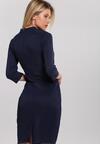 Granatowa Sukienka Feminal