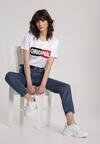 Biały T-shirt Leucedice