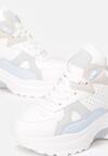 Biało-Niebieskie Sneakersy Annais
