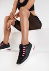 Czarno-Fuksjowe Sneakersy Quburn