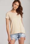 Jasnobeżowy T-shirt Lorerene
