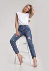 Niebieskie Jeansy Mom Fit Doriene