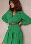 Zielona Sukienka Z Paskiem Ianthica