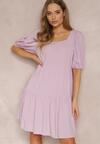 Rochie Violet Deschis din Viscoză Agathestra