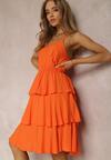 Pomarańczowa Sukienka z Wiskozy Astothee