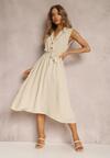 Rochie bej cu curea Phellialla