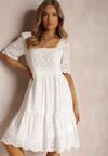 Biała Sukienka z Bawełny Paleope