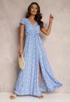 Niebieska Sukienka z Wiskozy Appamene