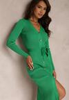 Zielona Sukienka z Wiskozy Hesis
