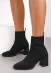 Czarne Botki z Elastyczną Cholewką Duret