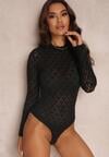 Czarne Body Koronkowe Dorandros