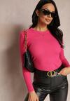 Pulover Fucsia Decolteu Rotund Yve