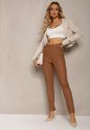 Brązowe Spodnie Skinny Push Up Zilli