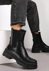 Botine negre cu elastic Sophie