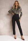 Czarne Spodnie Cygaretki High Waist Molfi