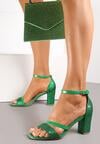 Zielone Sandały Shegana