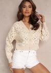 Bej deschis Cardigan cu nasturi Nemolle