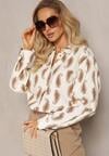 Cămașă Bej-Maro din Bumbac cu Model Paisley Fin Kaisleigh