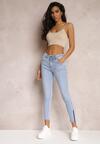 Jasnoniebieskie Jeansy Skinny z Wysokim Stanem Vivica