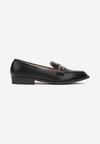 Mocasini Negri cu Talpă Joasă și Barete Decorative Catharine