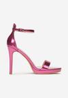 Sandale Elegante Fucsia cu Toc cui și Vârf Rotund Yemaria