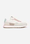 Sneakers Alb-Roz cu Inserții din Imitație de Piele Fayela