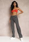 Blugi Gri Largi High Waist Mazeza