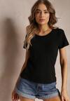 Czarny Bawełniany T-shirt Melinthe