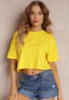 Żółty T-shirt o Fasonie Cropped Oversize Brighta