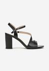 Sandale Negre cu Toc Bloc Ilandra