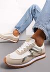 Sneakers Aurii Virani cu Șireturi până la Gleznă