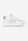 Sneakers Argintii Platforma Siret Talpa Groasa Fir Metalic Maximon