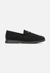 Mocasini Negri Intact din Imitatie de Camosu cu Talpa Joasa si Cusaturi Decorative Eremiss