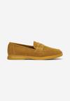 Galben Mocasini Intrare Slip-on Imitatie Piele Intoarsa Talpa Joasa Cusaturi Decorative Eremiss