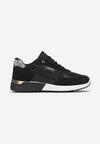 Sneakers Negri Sclipicioși cu Inserții Metalice Decima