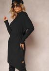 Rochie Neagră Mini Cu Snur în Talie și Mânecă ¾ Agaira