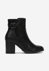 Botine negre cu toc cui și zirconiu Visala