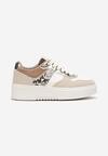 Sneakers Albi-Bej pe Talpă Groasă Pascova