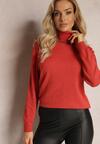 Pomarańczowy Sweter Golf z Bawełną i Wiskozą Otussa